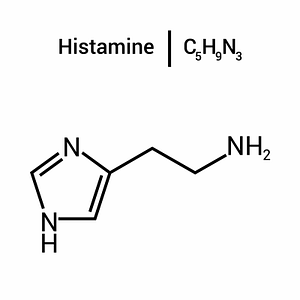 chemical structure of Histamine C5H9N3